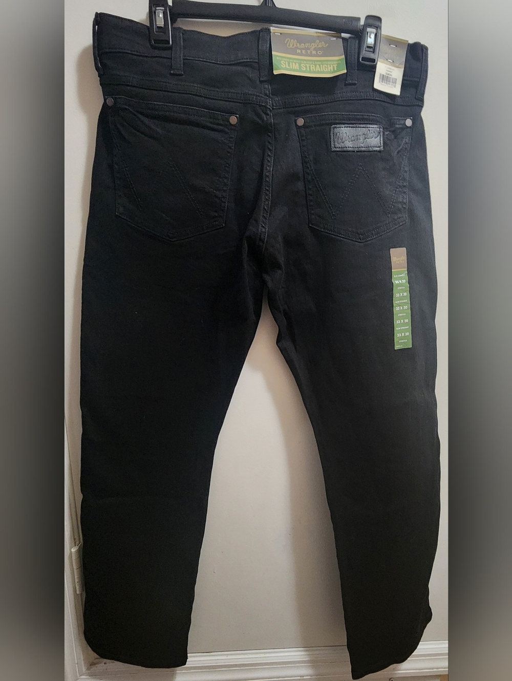 Wrangler Slim Straight Men's Jeans - Black - Picture 2 of 6